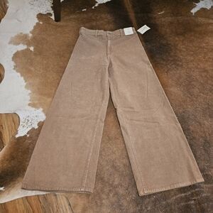 High Rise Sailor Wide Leg Pants Universal Thread Tan Brown Nwt Sz 8